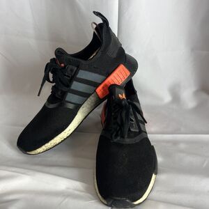 Adidas Men's NMD R1 Iridescent FW0185 Running Shoes Black Solar Orange SZ 9